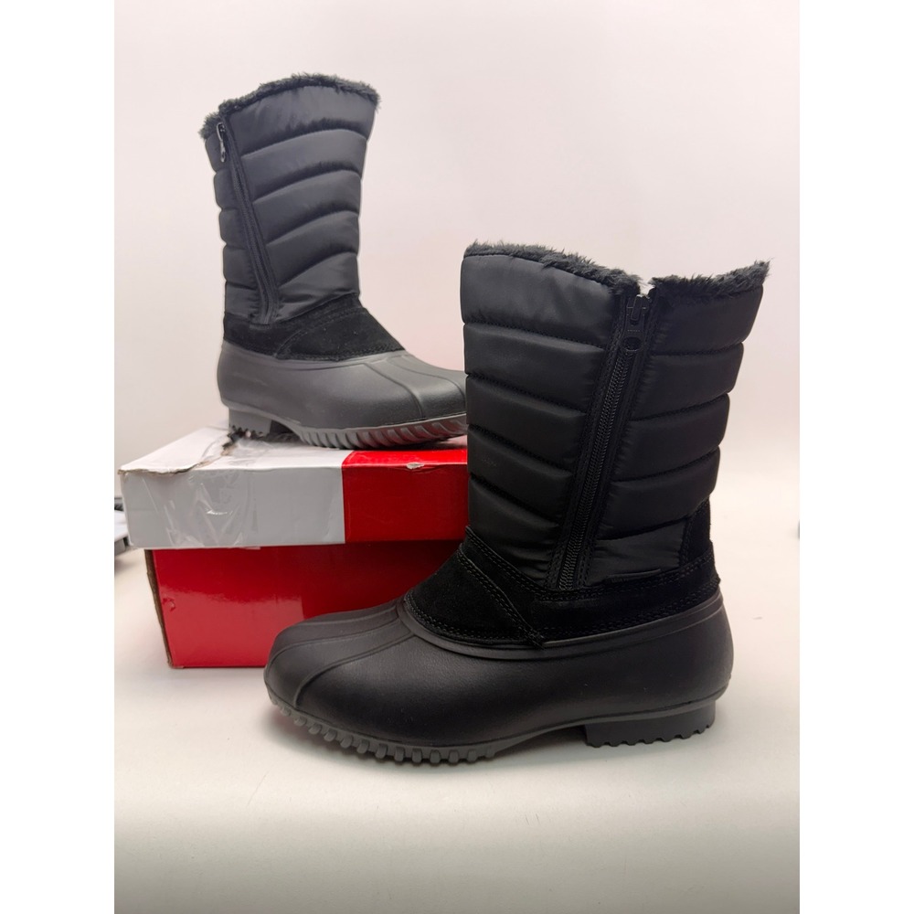 Propet Illia Womens Black Waterproof Winter Boots WBX035N Extra Wide 4E Size 8
